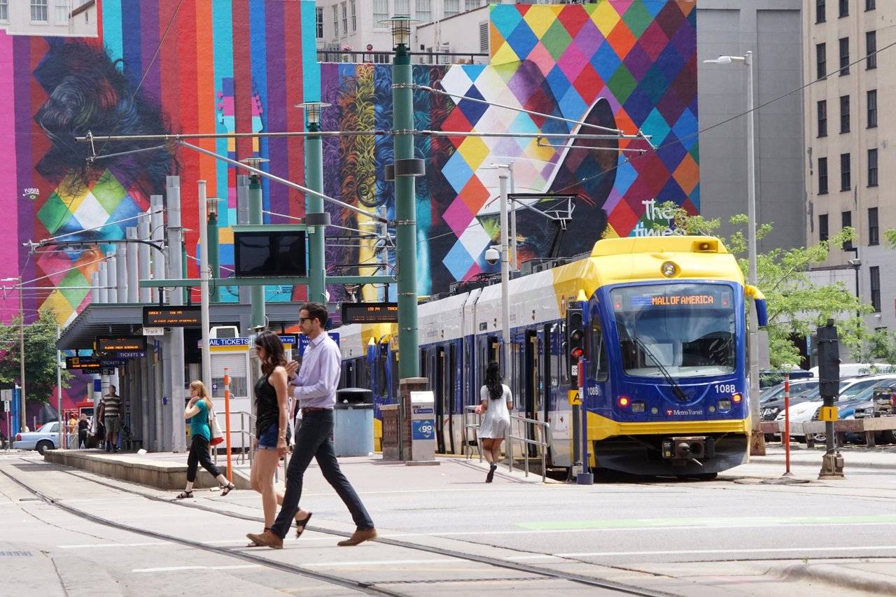 Minneapolis light rail train